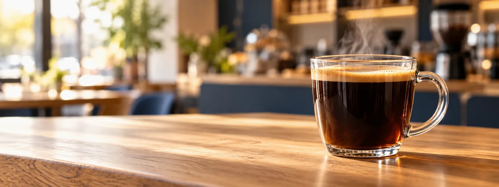 Café Americano recién preparado